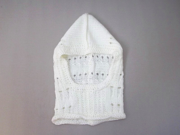 Cagoule enfant en laine écrue