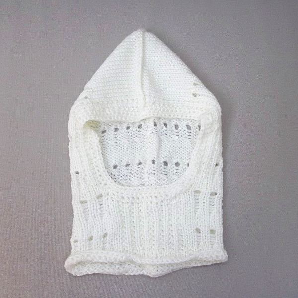 Cagoule enfant en laine écrue