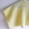 Poncho enfant jaune en laine