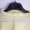 Poncho enfant jaune en laine