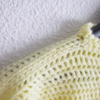 Poncho enfant jaune en laine