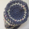 bonnet bleu en laine multicolore