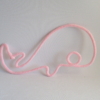 baleine rose en tricotin