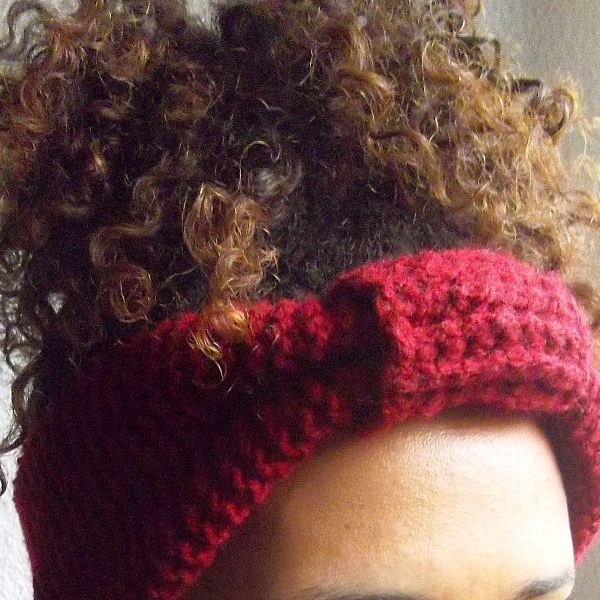 bandeau turban bordeaux