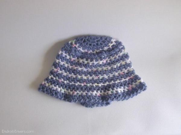 bonnet bebe laine rayee