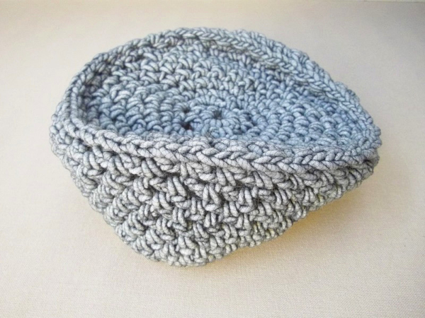 Bonnet bleu chiné