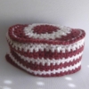 bonnet rayé framboise