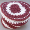 Bonnet rayé rouge et blanc