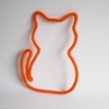 chat en tricotin orange