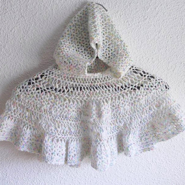 Poncho à capuche rainbow