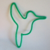 colibri en tricotin vert