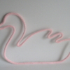 cygne en tricotin rose