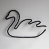 black swan knitted decor