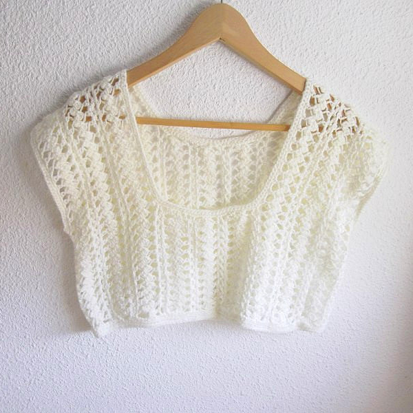 Crop top écru