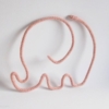 Éléphant rose en tricotin
