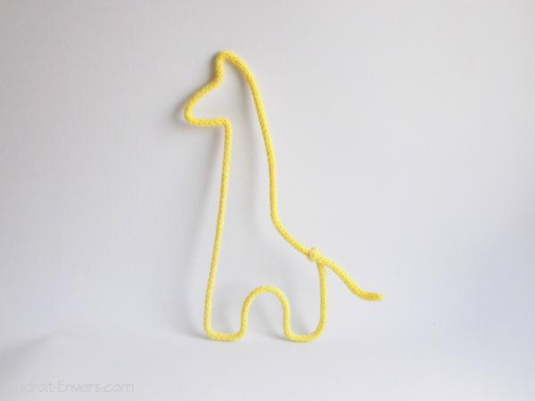 girafe tricotin jaune