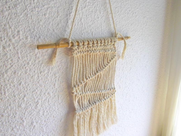 mini macramé sur bambou