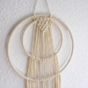 suspension macramé double cercle