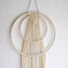suspension macramé double cercle