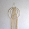 suspension macramé double cercle