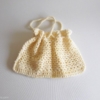 mini bourse crochet ecru