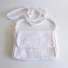 mini sac crochet blanc