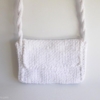 mini sac crochet tricotin blanc