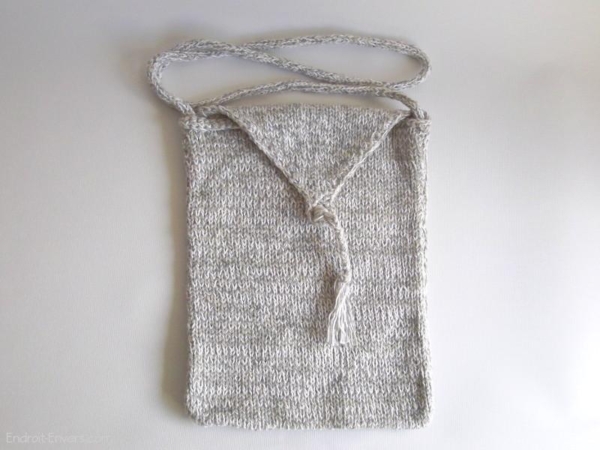 pochette grise laine