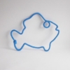 Poisson en tricotin bleu