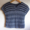 pull laine bleu foncé rayé