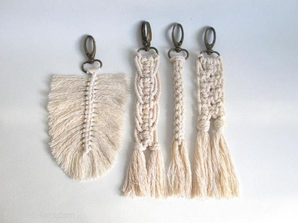 porte-clés en macramé