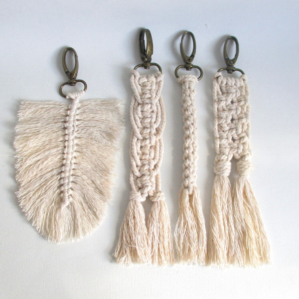 porte-clés en macramé