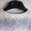 pull bébé gris blanc point mousse