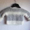 pull bébé gris blanc point mousse