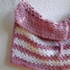 Sac en laine rose et blanc