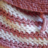 Sac en laine rose et blanc