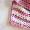 Sac en laine rose et blanc