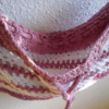 Sac en laine rose et blanc