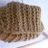 snood enfant marron caramel