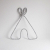 tipi en tricotin gris